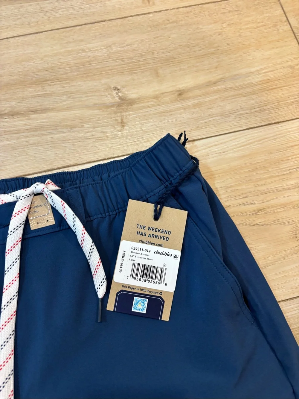 Chubbies The New Avenues 6.0 Everywear Shorts Mens Large Navy Blue